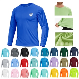 Men's Sun Protection Long Sleeve Quick Dry Swim T-Shirts